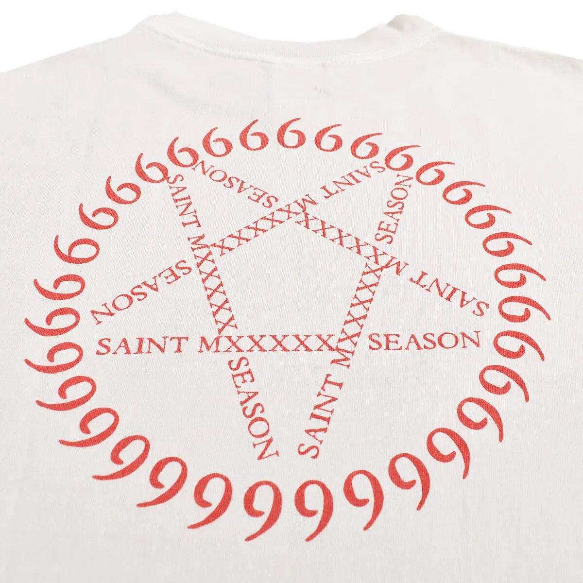 #SA63 SAINT pure cotton long-sleeved T P156 Color: White Size: S-XL
